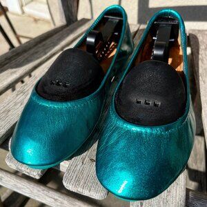 Custom Tieks Size 8 Teal Diamond Jewel Tone EUC